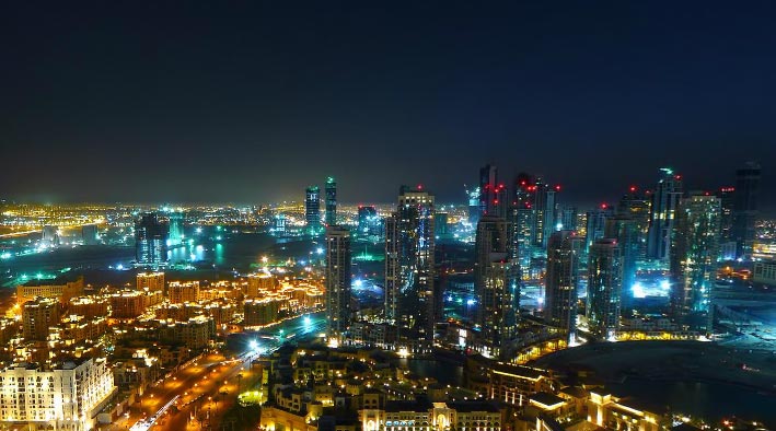 Show&nbsp;Burj Khalifa Night - Dubai&nbsp;- 360&deg; Panorama Photo