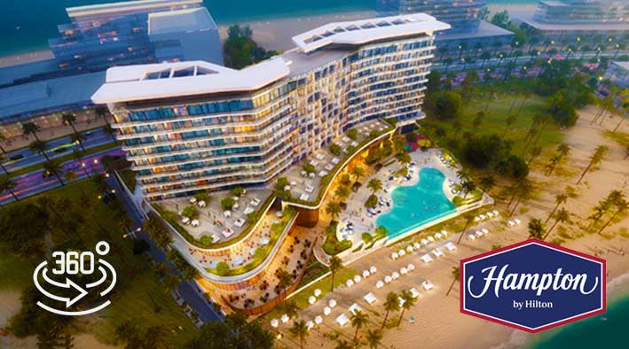 Hampton by Hilton Resort - Marjan-Island, Ras Al Khaimah - 360 VR Mockup Hotel Room